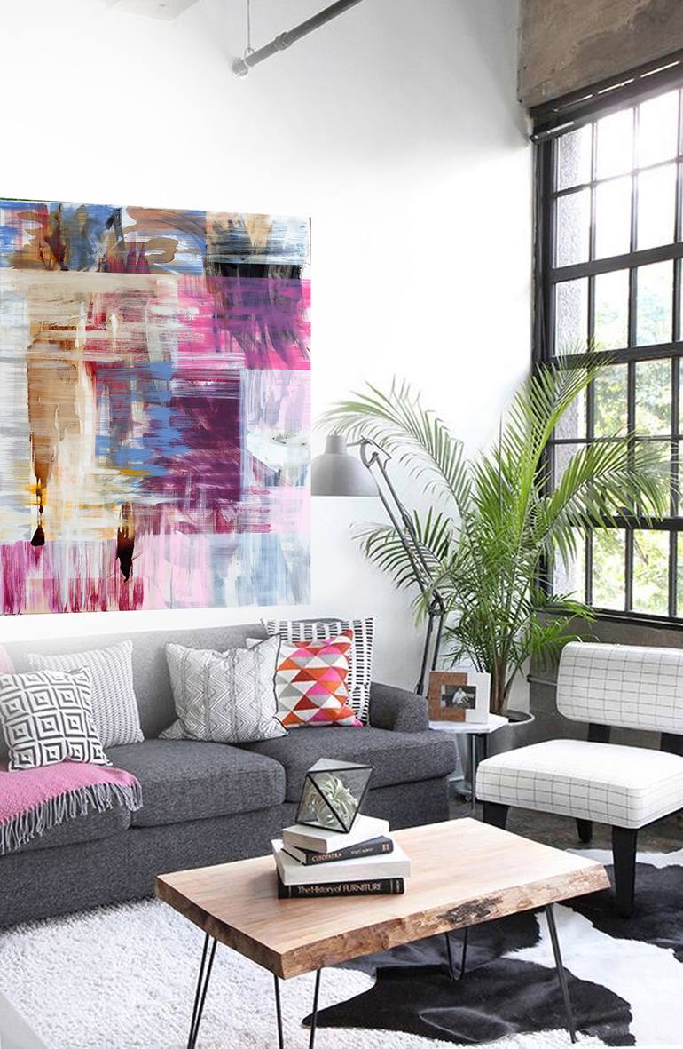 Original Abstract Expressionism Abstract Painting by Nadia Nl