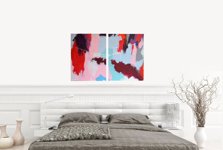 Original Abstract Expressionism Abstract Painting by Nadia NL