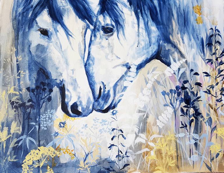 Original Realism Horse Painting by Nadia NL