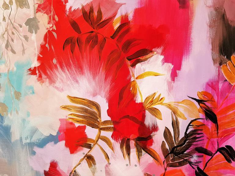 Original Expressionism Floral Painting by Nadia Nl