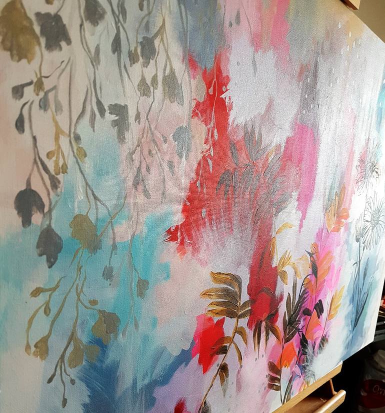 Original Expressionism Floral Painting by Nadia Nl
