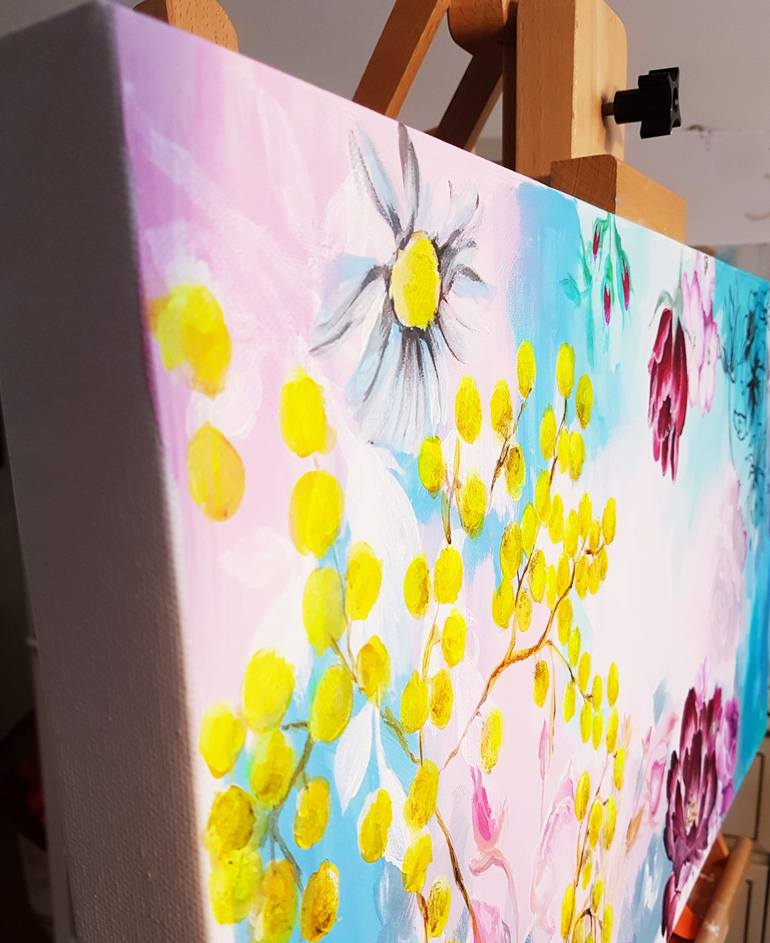 Original Floral Painting by Nadia NL