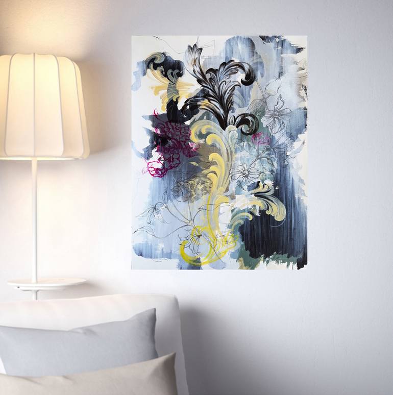 Original Floral Painting by Nadia NL