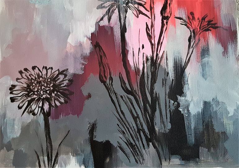 Original Floral Painting by Nadia NL