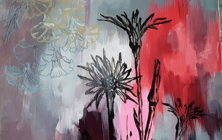 Original Floral Painting by Nadia NL