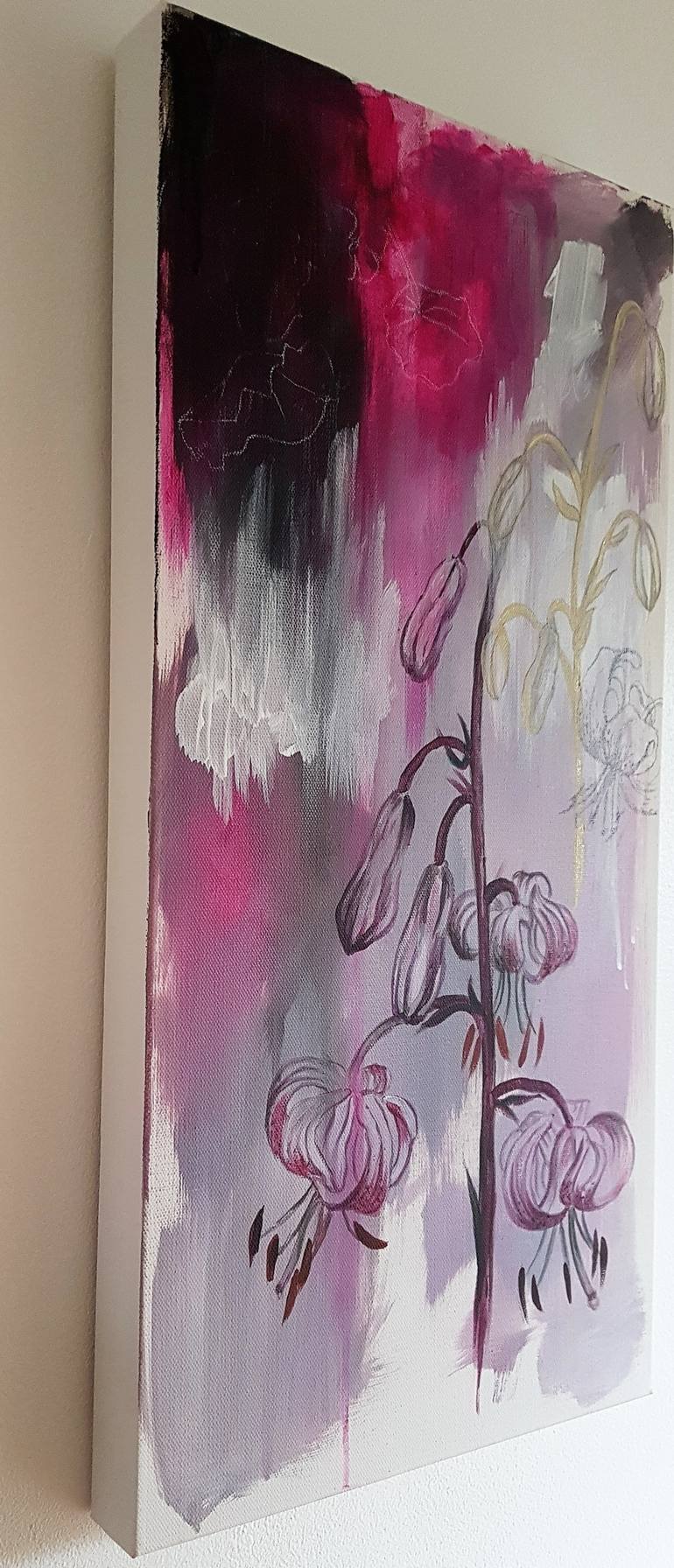 Original Figurative Floral Painting by Nadia NL