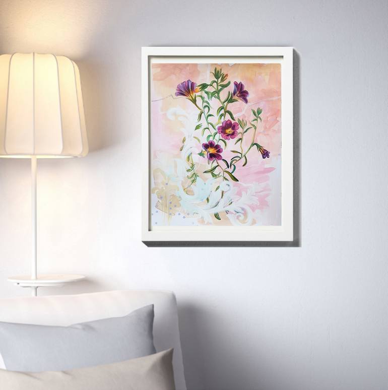 Original Modern Floral Painting by Nadia Nl