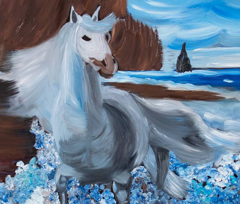 Original Expressionism Animal Painting by Manda Shahbazi