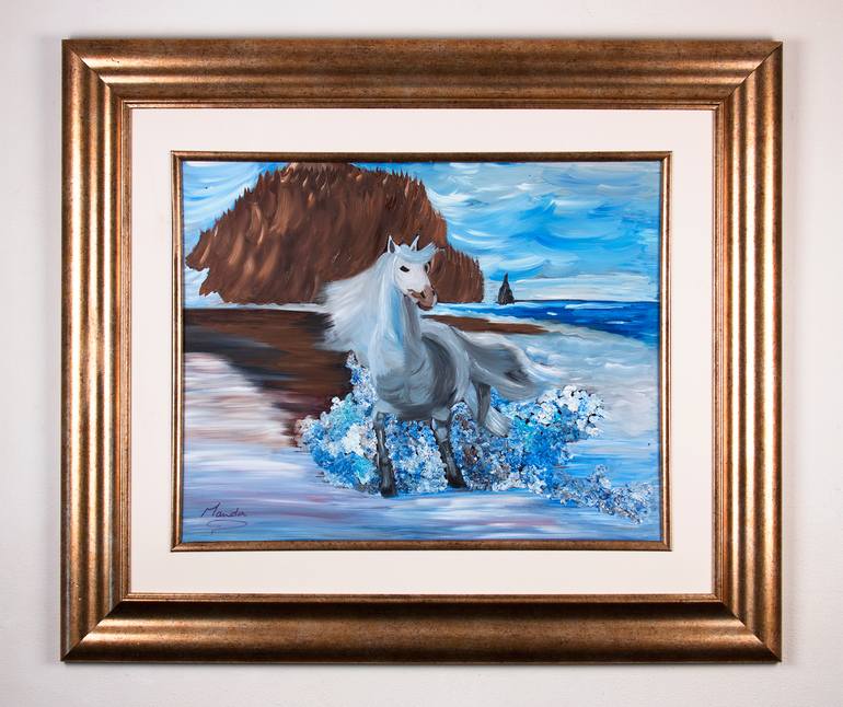 Original Expressionism Animal Painting by Manda Shahbazi