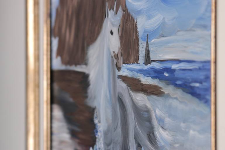 Original Expressionism Animal Painting by Manda Shahbazi