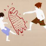 kids playing dinosaur by Jordi Guillemi