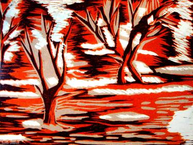 Print of Fine Art Landscape Printmaking by Sana Shahid