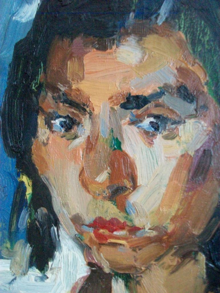 Original Impressionism Portrait Painting by Yaroslav Leonets