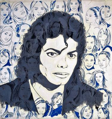 Original Conceptual Pop Culture/Celebrity Paintings by Oliver Martin Okoth