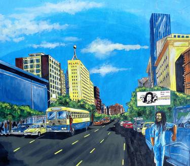 Print of Cities Paintings by Oliver Martin Okoth