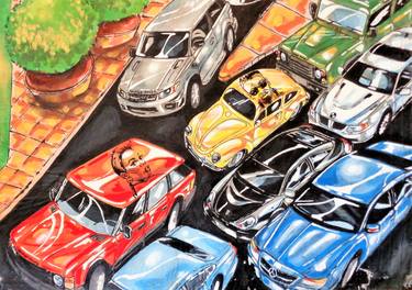 Print of Conceptual Automobile Paintings by Oliver Martin Okoth