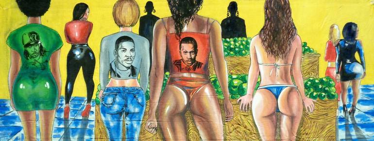 Murphy Lee and P. Diddy-Shake Ya Tail feather Painting by Oliver Martin  Okoth | Saatchi Art