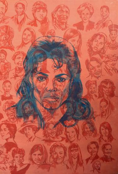 Print of Women Paintings by Oliver Martin Okoth