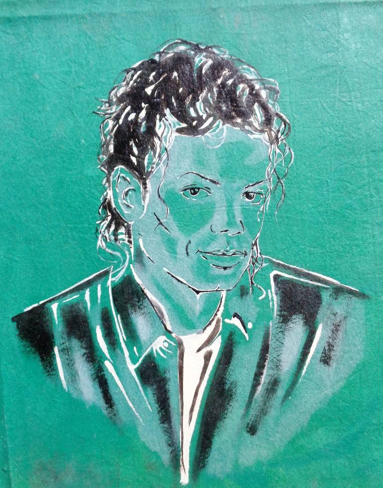 Original Celebrity Painting by Oliver Martin Okoth