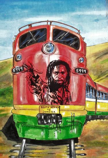 Original Conceptual Train Paintings by Oliver Martin Okoth