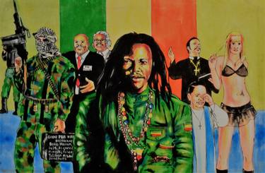 Print of Conceptual Politics Paintings by Oliver Martin Okoth