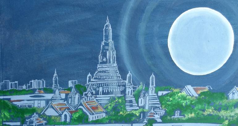 Original Conceptual Architecture Painting by Oliver Martin Okoth
