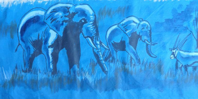 Original Animal Painting by Oliver Martin Okoth