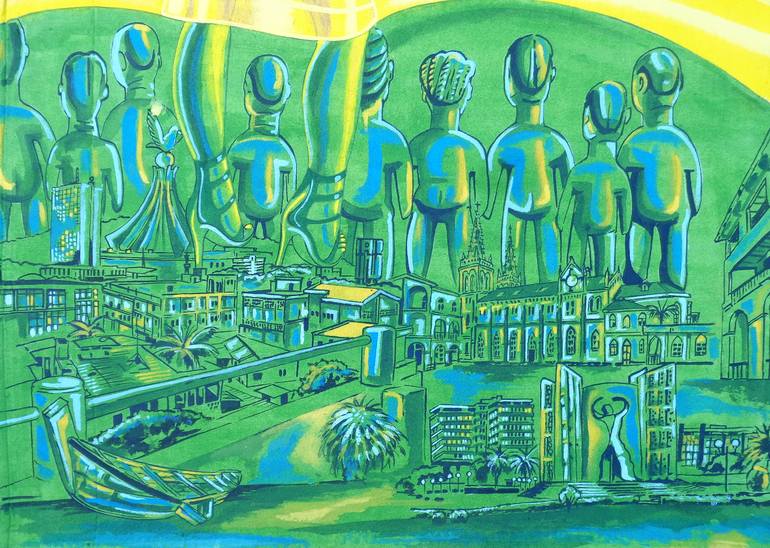 Original Conceptual Women Painting by Oliver Martin Okoth