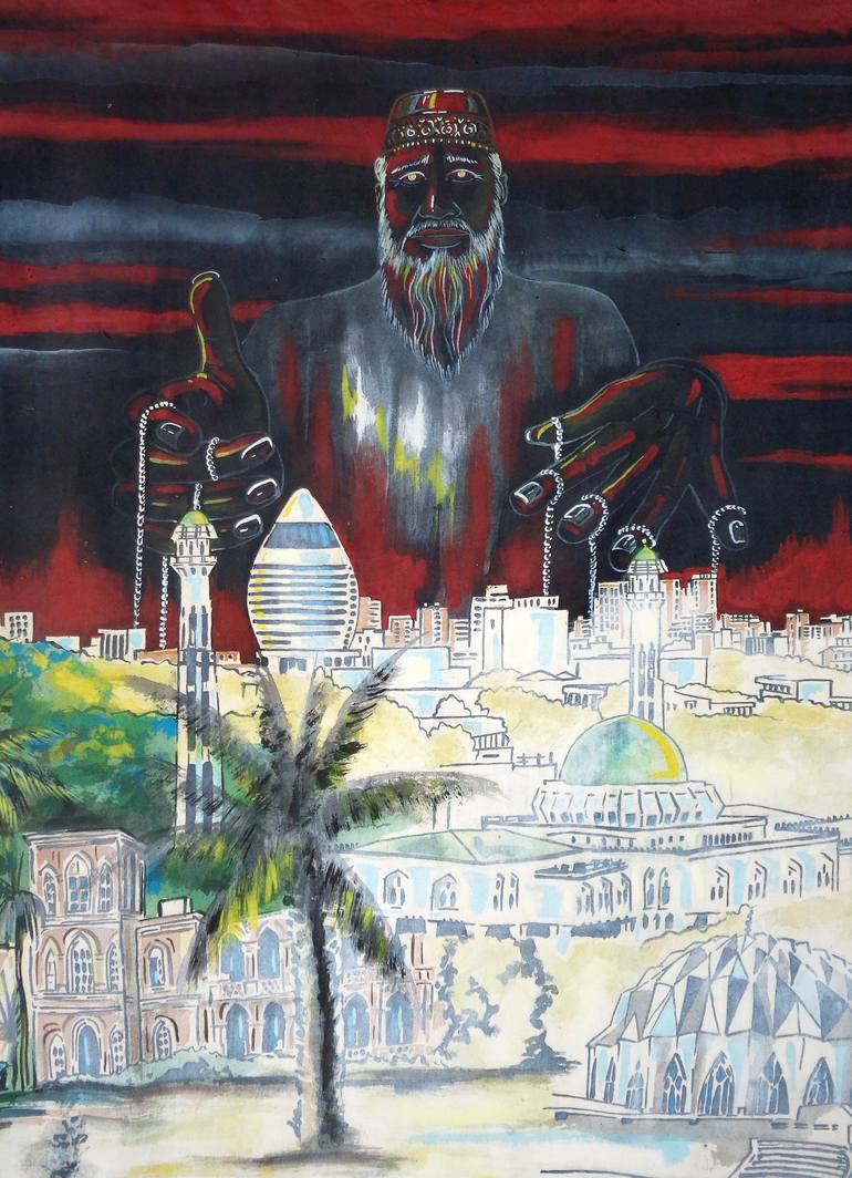 Original Conceptual Architecture Painting by Oliver Martin Okoth