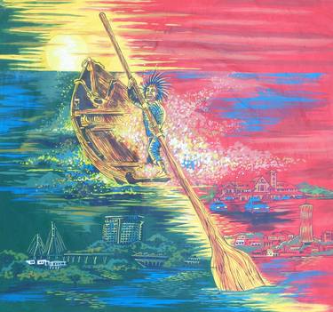 Original Boat Paintings by Oliver Martin Okoth