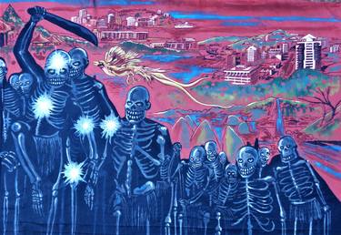 Print of Conceptual Mortality Paintings by Oliver Martin Okoth