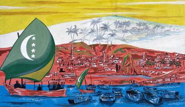 Print of Sailboat Paintings by Oliver Martin Okoth