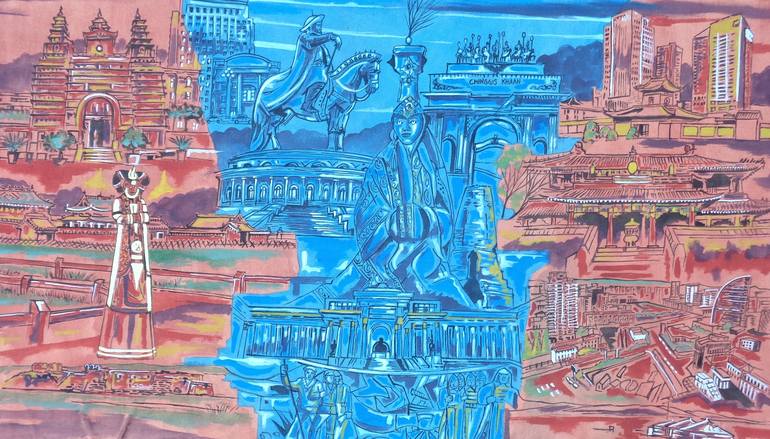 Print of Conceptual Architecture Paintings by Oliver Martin Okoth
