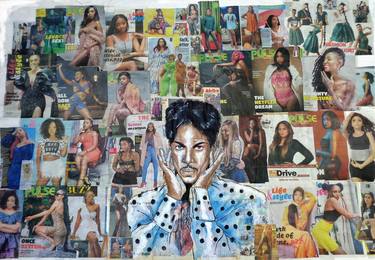 Original Women Collage by Oliver Martin Okoth