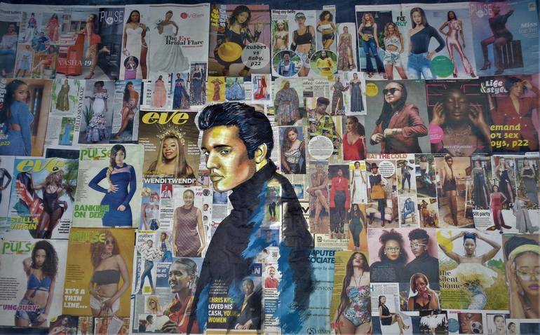 Woman　Elvis　Pretty　Martin　Art　Okoth　presley　Collage　Oliver　by　Saatchi
