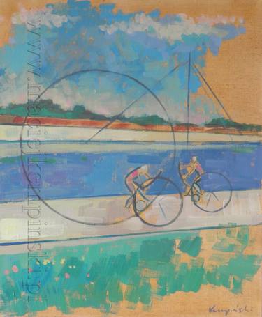 Print of Expressionism Bicycle Paintings by Maciej Kempinski