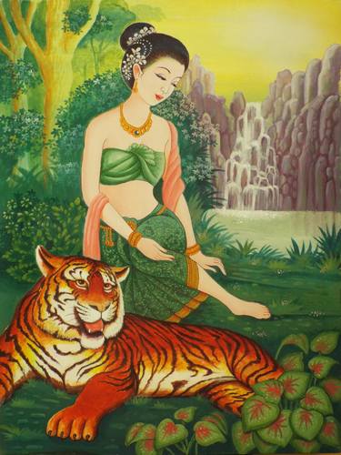 Original Women Painting by piman wongsangnoi