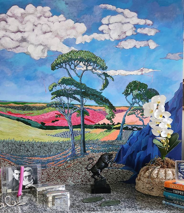 Original Impressionism Abstract Painting by Claire Denarie-Soffietti