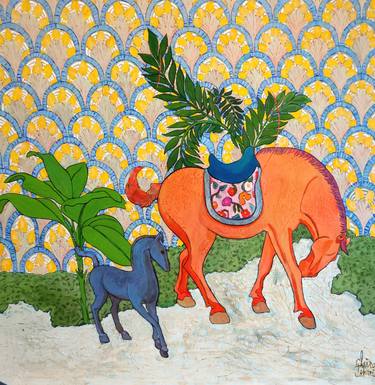 Original Neo-impressionism Animal Painting by Claire Denarie-Soffietti