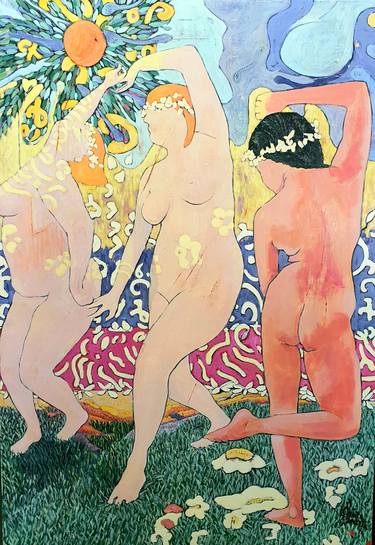Print of Impressionism Nude Paintings by Claire Denarie-Soffietti