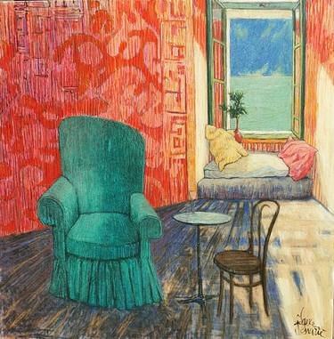 Print of Impressionism Interiors Paintings by Claire Denarie-Soffietti