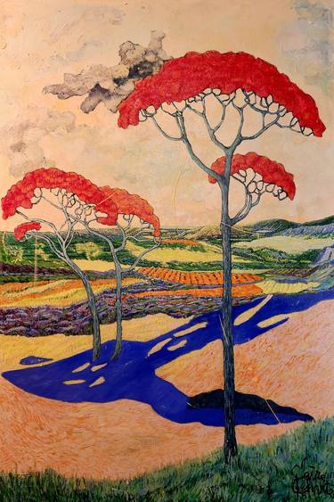 Print of Tree Paintings by Claire Denarie-Soffietti