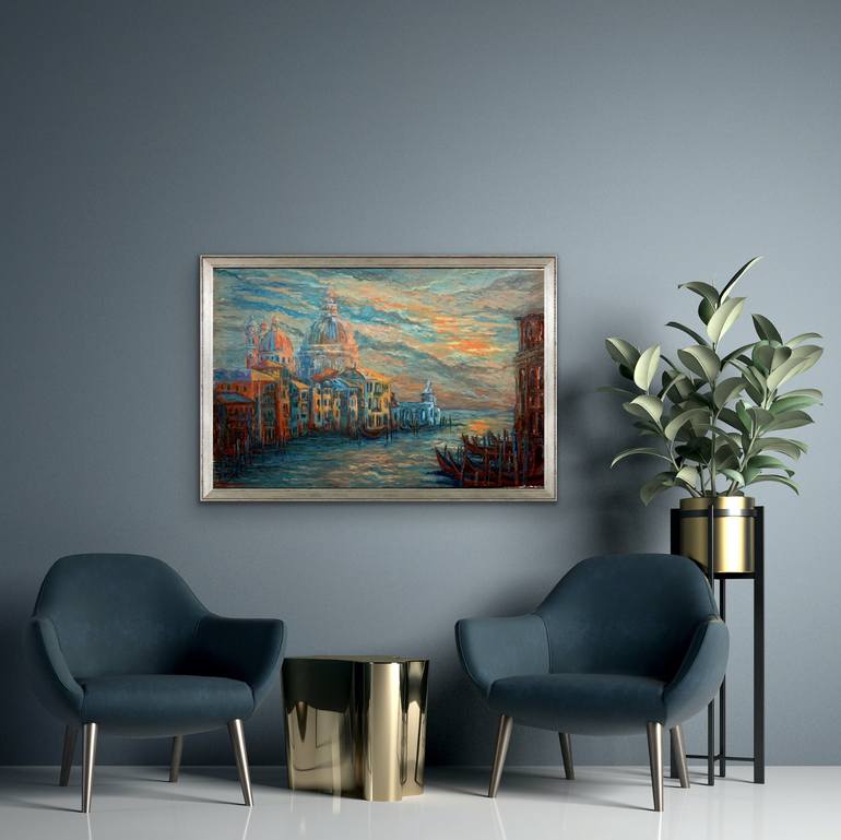 Original Conceptual Cities Painting by Wüst Natalia