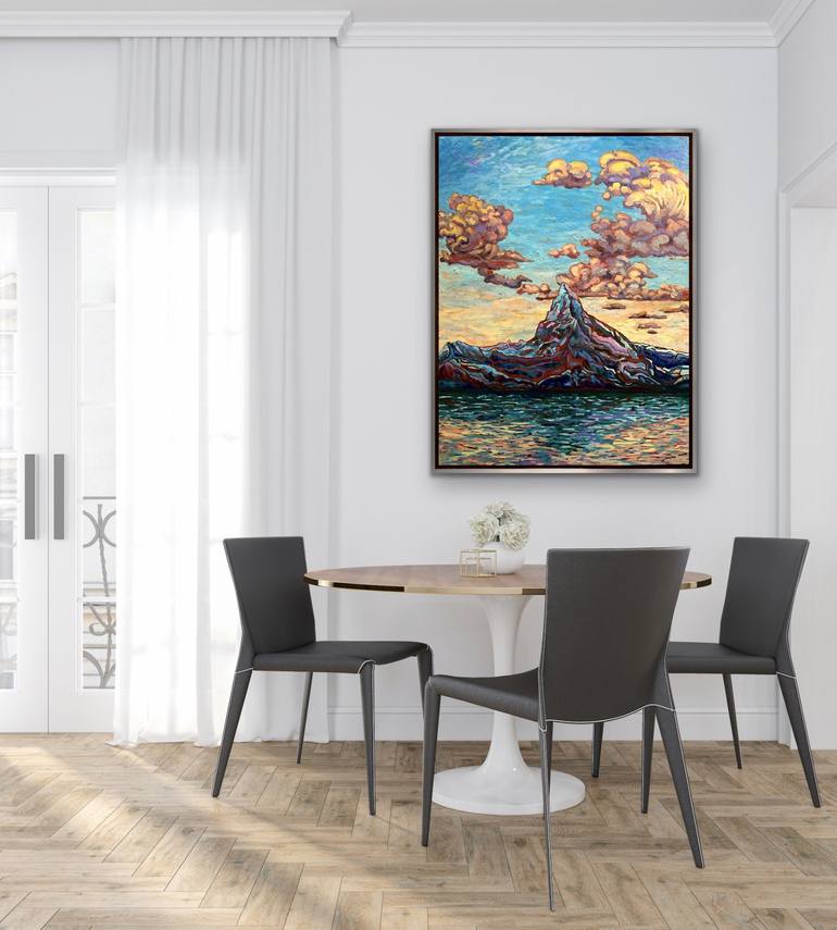 Original Art Deco Landscape Painting by Wüst Natalia