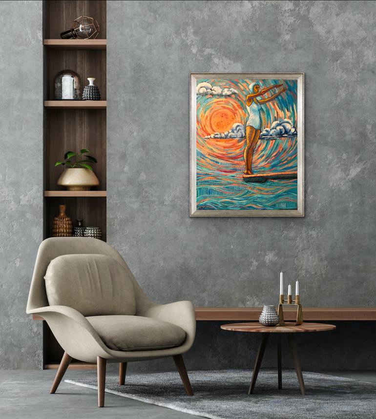 Original Neo-impressionism Seascape Painting by Wüst Natalia