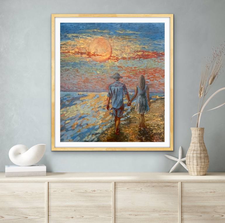 Original Neo-impressionism Family Painting by Wüst Natalia