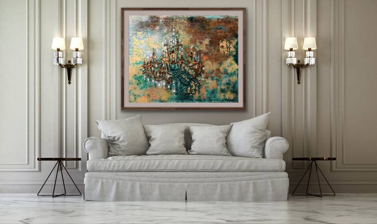 Original Abstract Expressionism Interiors Painting by Wüst Natalia
