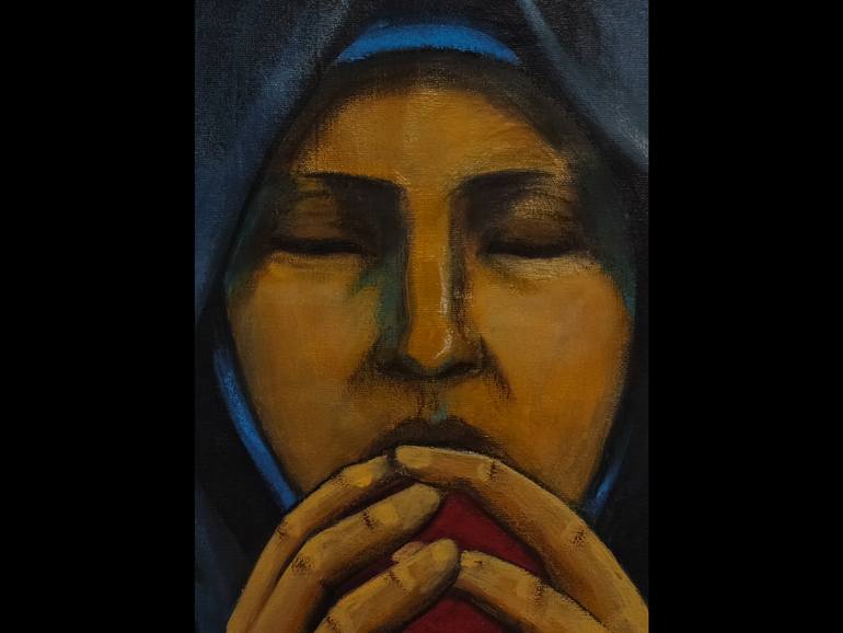 Original Folk Women Painting by Mina Nasr