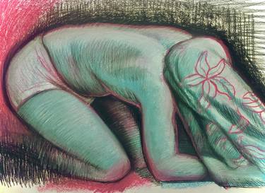 Original Figurative Body Drawings by Mina Nasr