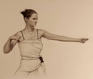 Original Figurative Women Drawings by Isaac Pelepko